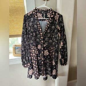 Stunning satin shirt dress free people